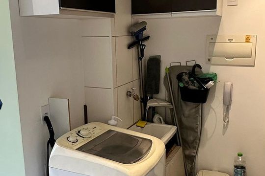 Área de serviço de apartamento à venda com 1 quarto, 31m² em Vila Sonia, São Paulo