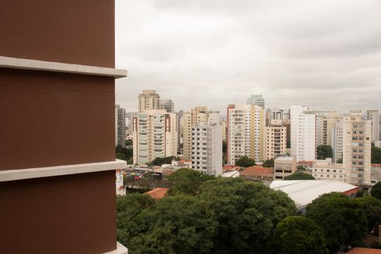 Vista da Varanda de kitnet/studio à venda com 1 quarto, 28m² em Mirandópolis, São Paulo