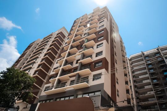 Fachada de kitnet/studio à venda com 1 quarto, 28m² em Mirandópolis, São Paulo