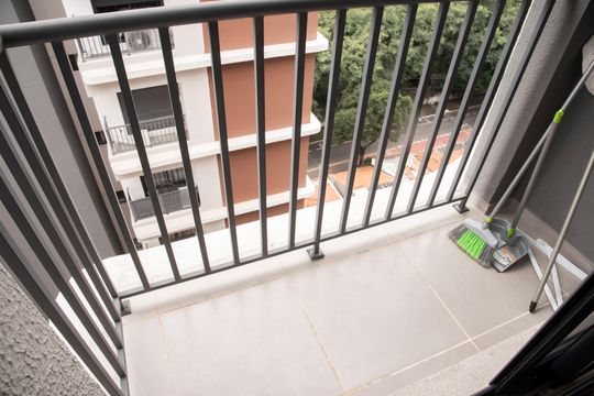 Varanda de kitnet/studio à venda com 1 quarto, 28m² em Mirandópolis, São Paulo