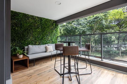 Área comum de kitnet/studio para alugar com 1 quarto, 27m² em Pinheiros, São Paulo