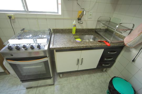 Cozinha de apartamento à venda com 2 quartos, 56m² em Jd Iraja, São Bernardo do Campo