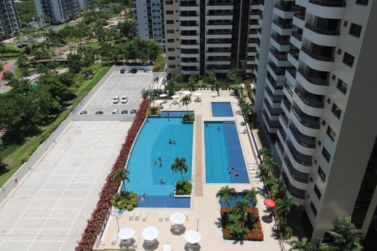 Área comum - Piscina de apartamento à venda com 3 quartos, 118m² em Barra da Tijuca, Rio de Janeiro