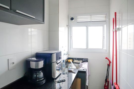 Área de serviço de apartamento à venda com 1 quarto, 42m² em Vila Santa Filomena, São Bernardo do Campo