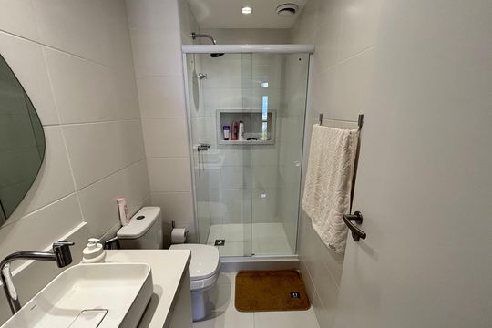 Banheiro do Quarto 1 de apartamento à venda com 2 quartos, 80m² em Recreio dos Bandeirantes, Rio de Janeiro