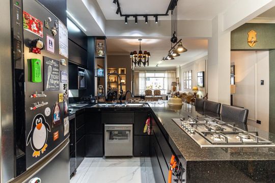 Cozinha de apartamento para alugar com 2 quartos, 140m² em Santa Cecilia, São Paulo