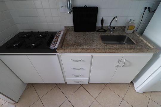 Cozinha  de apartamento para alugar com 1 quarto, 48m² em Jardim Palma Travassos, Ribeirão Preto
