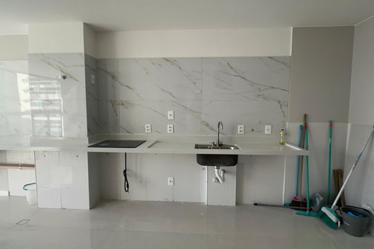 Cozinha de apartamento à venda com 3 quartos, 98m² em Recreio dos Bandeirantes, Rio de Janeiro