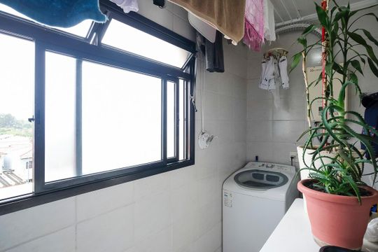 Área de serviço de apartamento à venda com 3 quartos, 100m² em Santa Maria, São Caetano do Sul