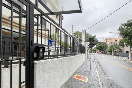 Fachada + plaquinha de apartamento à venda com 3 quartos, 100m² em Santa Maria, São Caetano do Sul