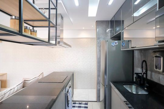 Cozinha de apartamento à venda com 3 quartos, 83m² em Vila Caminho do Mar, São Bernardo do Campo