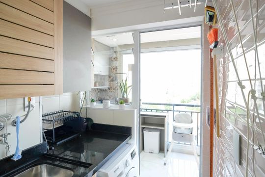 Área de serviço de apartamento à venda com 3 quartos, 83m² em Vila Caminho do Mar, São Bernardo do Campo