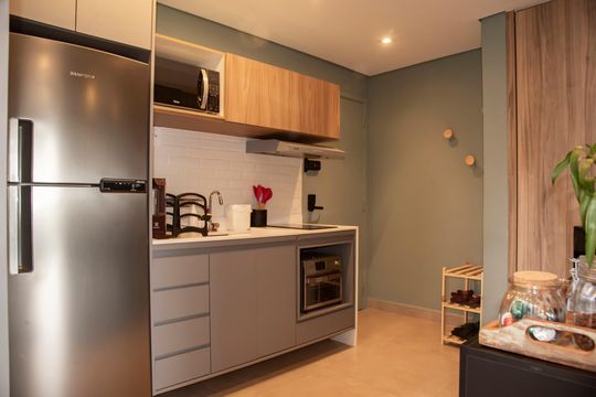 Cozinha de apartamento à venda com 1 quarto, 62m² em Chácara Inglesa, São Paulo