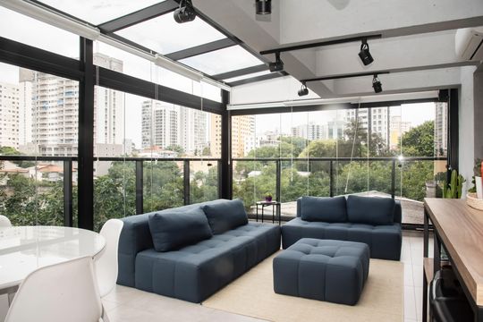 Varanda da Sala de apartamento à venda com 1 quarto, 62m² em Chácara Inglesa, São Paulo