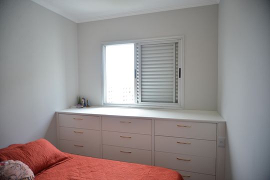 Quarto Suíte de apartamento à venda com 3 quartos, 90m² em Vila Gilda, Santo André