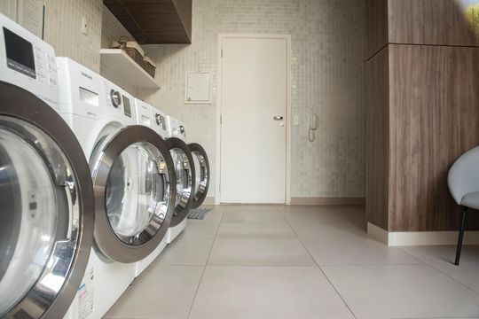 Área comum - Lavanderia de apartamento para alugar com 1 quarto, 72m² em Mirandópolis, São Paulo