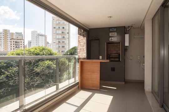 Varanda gourmet de apartamento para alugar com 1 quarto, 72m² em Mirandópolis, São Paulo