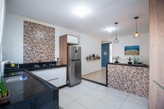 Cozinha de casa para alugar com 2 quartos, 107m² em Éden, Sorocaba