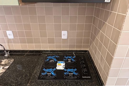 Cozinha de apartamento à venda com 2 quartos, 49m² em Jardim, Santo André