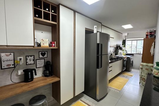 Cozinha de apartamento à venda com 3 quartos, 89m² em Recreio dos Bandeirantes, Rio de Janeiro