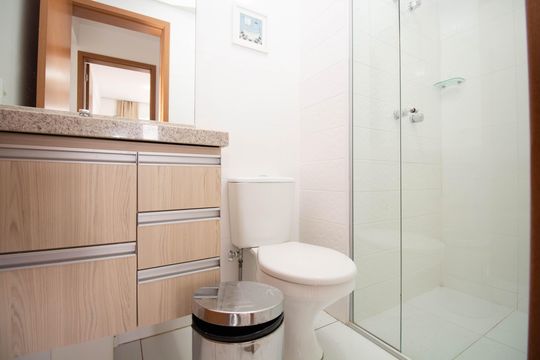 Banheiro Social de apartamento para alugar com 2 quartos, 60m² em Águas Claras, Brasília