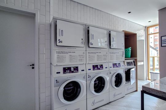 Área comum de kitnet/studio para alugar com 1 quarto, 27m² em Barra Funda, São Paulo