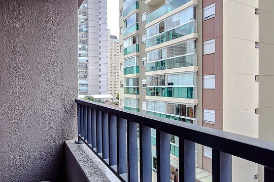 Varanda da Sala de kitnet/studio para alugar com 1 quarto, 27m² em Barra Funda, São Paulo