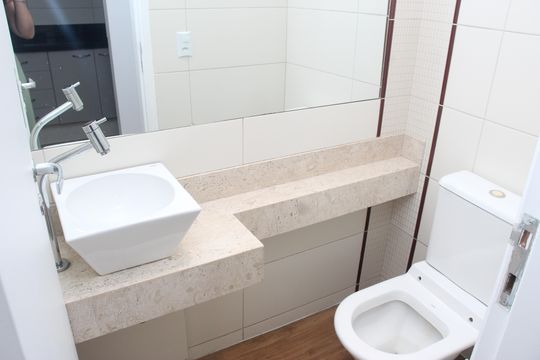 Lavabo de apartamento à venda com 1 quarto, 62m² em Jardim Goiás, Goiânia
