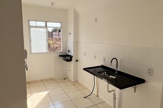 Cozinha de apartamento para alugar com 2 quartos, 42m² em Valentina Figueiredo, Ribeirão Preto