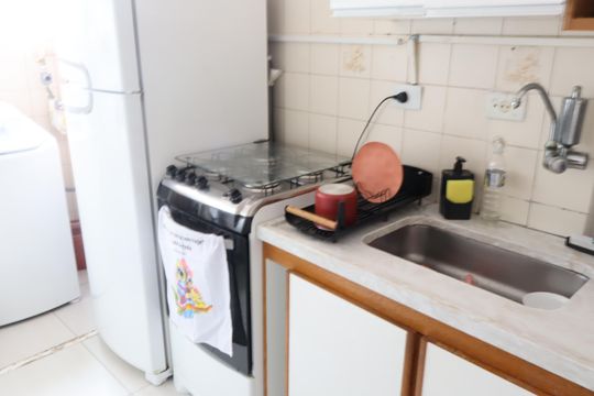 Cozinha de apartamento à venda com 2 quartos, 47m² em Vila Industrial, São Paulo