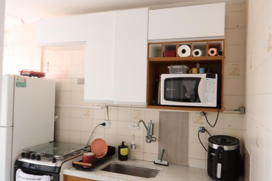 Cozinha de apartamento à venda com 2 quartos, 47m² em Vila Industrial, São Paulo