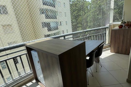 Varanda de apartamento à venda com 2 quartos, 100m² em Tamboré, Santana de Parnaíba