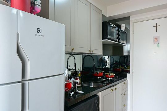 Cozinha de apartamento à venda com 2 quartos, 33m² em Vila Plana, São Paulo