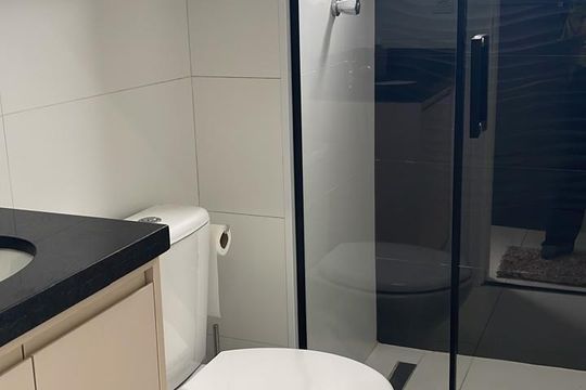 Banheiro de apartamento para alugar com 1 quarto, 42m² em Tatuapé, São Paulo