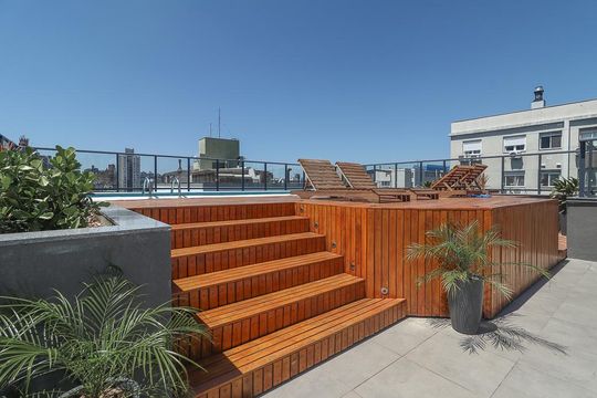 Área comum - Piscina de apartamento para alugar com 1 quarto, 34m² em Independência, Porto Alegre