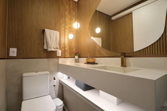 Banheiro de apartamento à venda com 3 quartos, 76m² em Marechal Rondon, Canoas