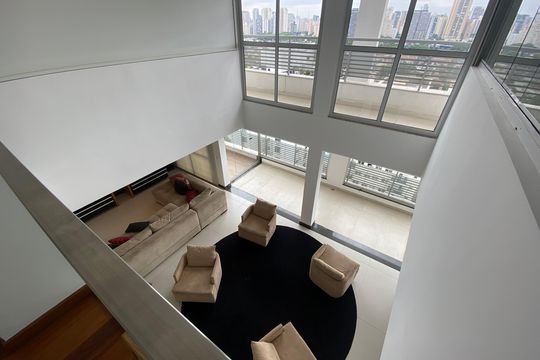 Vista do segundo andar de apartamento para alugar com 2 quartos, 163m² em Brooklin Novo, São Paulo