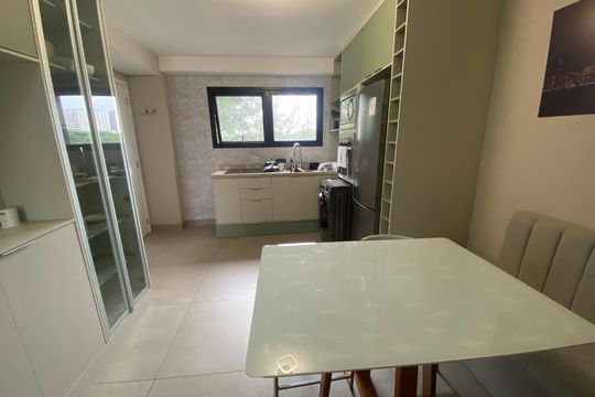 Sala de apartamento à venda com 1 quarto, 42m² em Vila Cordeiro, São Paulo