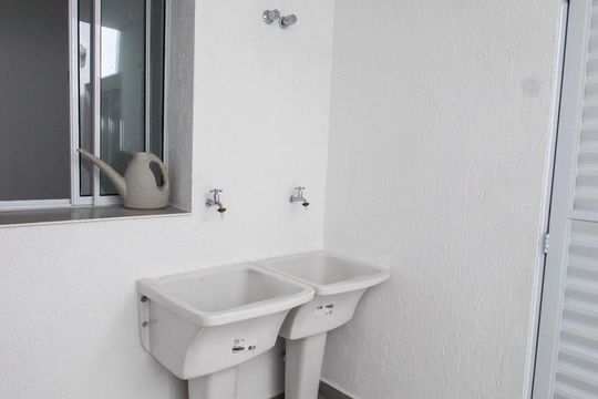 Área comum - Lavanderia de kitnet/studio para alugar com 1 quarto, 16m² em Santo Amaro, São Paulo