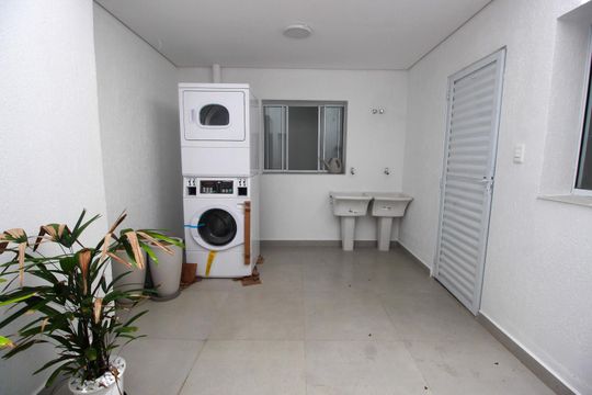 Área comum - Lavanderia de kitnet/studio para alugar com 1 quarto, 16m² em Santo Amaro, São Paulo