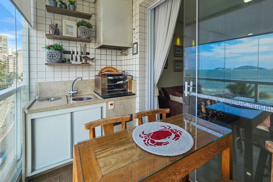 Varanda da Sala de apartamento para alugar com 2 quartos, 86m² em Vila Luis Antonio, Guarujá