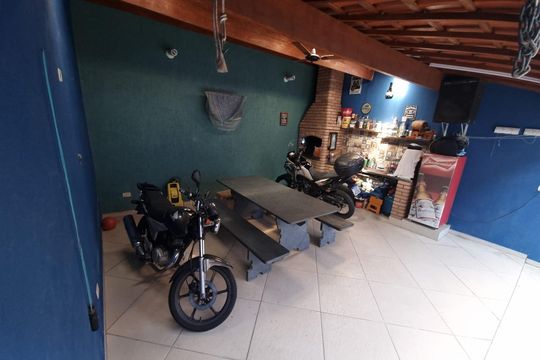 Área churrasqueira de casa à venda com 3 quartos, 184m² em Jardim Jamaica, Santo André