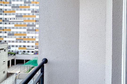 Varanda de kitnet/studio à venda com 1 quarto, 27m² em Tatuapé, São Paulo