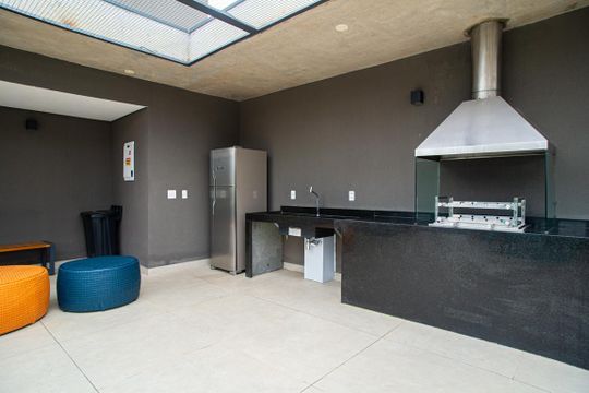 Área comum - Área da Churrasqueira de kitnet/studio para alugar com 1 quarto, 25m² em Consolação, São Paulo