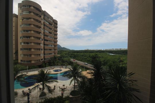 Área de serviço - Vista de apartamento à venda com 4 quartos, 134m² em Barra Olímpica, Rio de Janeiro