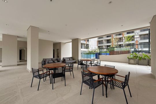 Área comum de kitnet/studio à venda com 1 quarto, 24m² em Vila Cordeiro, São Paulo