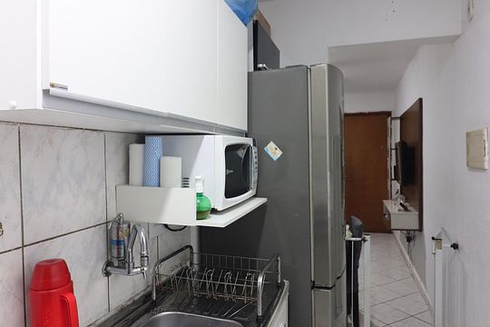 Cozinha e Área de Serviço de apartamento à venda com 2 quartos, 49m² em Vila Alves Dias, São Bernardo do Campo