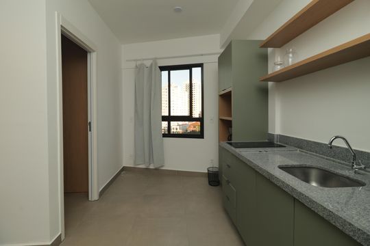 Cozinha de apartamento para alugar com 1 quarto, 30m² em Vila Mariana, São Paulo