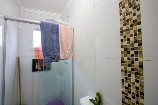 Banheiro do quarto 1 de apartamento à venda com 2 quartos, 110m² em Jardim Paraiso, Santo André