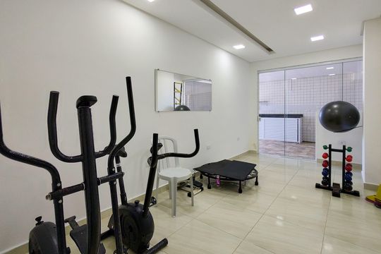 Área comum - Academia de apartamento para alugar com 1 quarto, 42m² em Balneario Flórida, Praia Grande